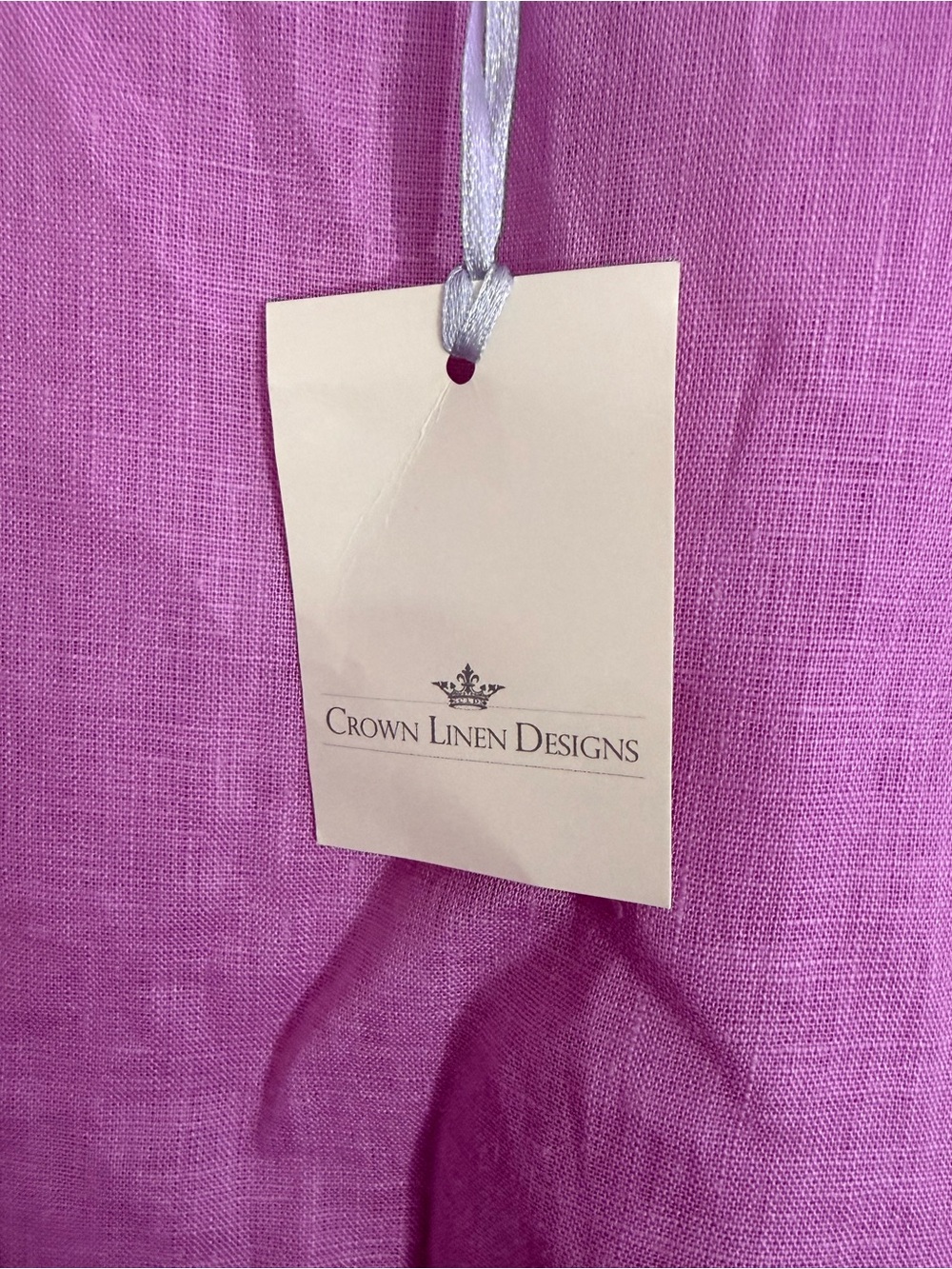 Crown linen designs women size s Lilac Ruffle-Sleeve Linen-Blend Blouse - Picture 3 of 8